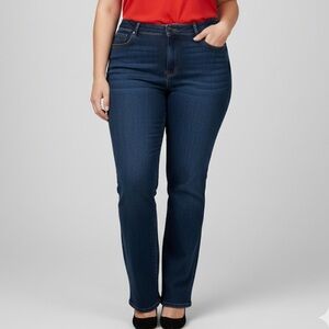 CONTRAST Dark Wash Straight Leg Jeans size 22